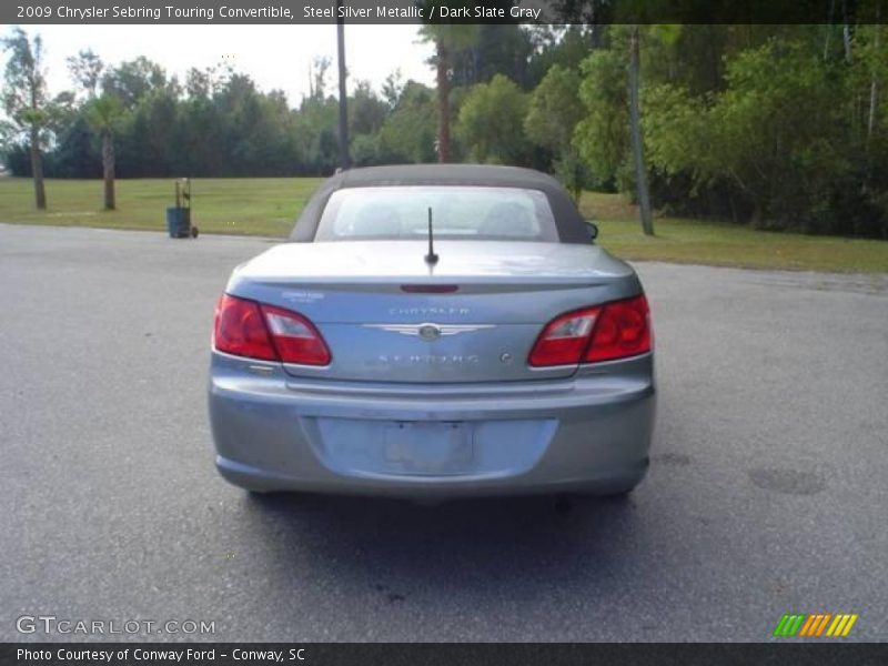 Steel Silver Metallic / Dark Slate Gray 2009 Chrysler Sebring Touring Convertible