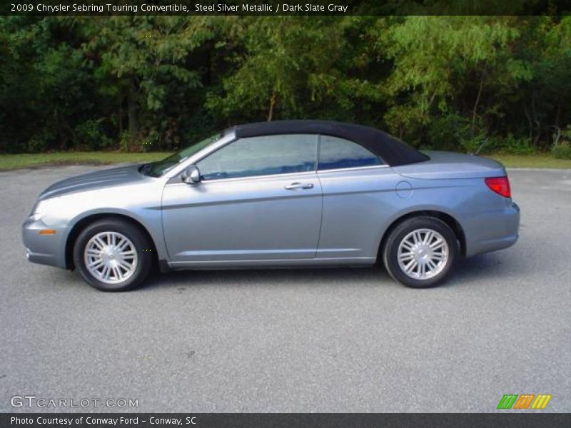 Steel Silver Metallic / Dark Slate Gray 2009 Chrysler Sebring Touring Convertible