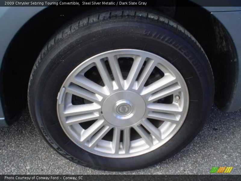 Steel Silver Metallic / Dark Slate Gray 2009 Chrysler Sebring Touring Convertible
