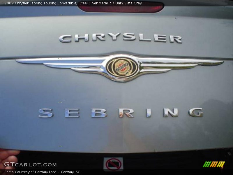 Steel Silver Metallic / Dark Slate Gray 2009 Chrysler Sebring Touring Convertible