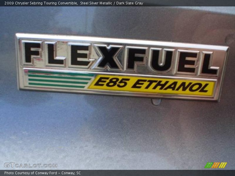 Steel Silver Metallic / Dark Slate Gray 2009 Chrysler Sebring Touring Convertible