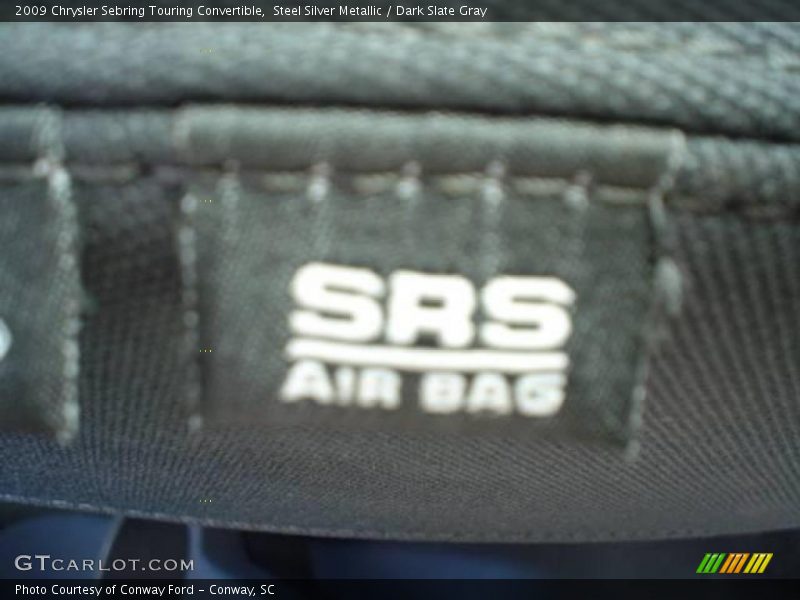 Steel Silver Metallic / Dark Slate Gray 2009 Chrysler Sebring Touring Convertible