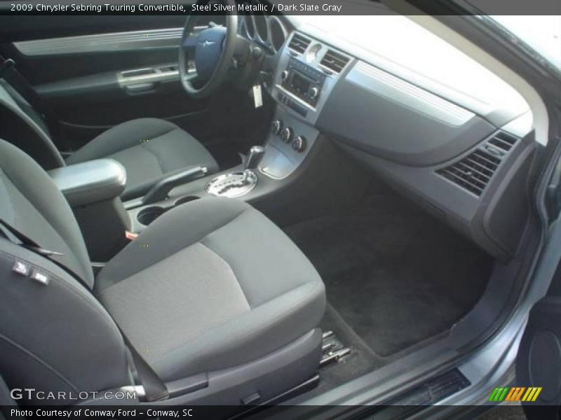 Steel Silver Metallic / Dark Slate Gray 2009 Chrysler Sebring Touring Convertible
