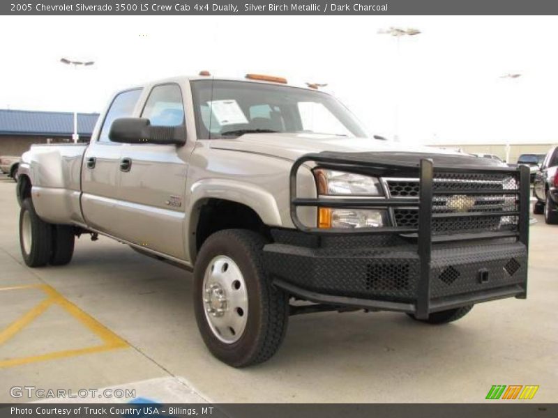 Silver Birch Metallic / Dark Charcoal 2005 Chevrolet Silverado 3500 LS Crew Cab 4x4 Dually