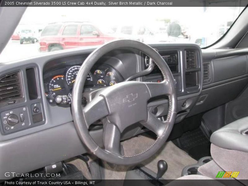 Silver Birch Metallic / Dark Charcoal 2005 Chevrolet Silverado 3500 LS Crew Cab 4x4 Dually