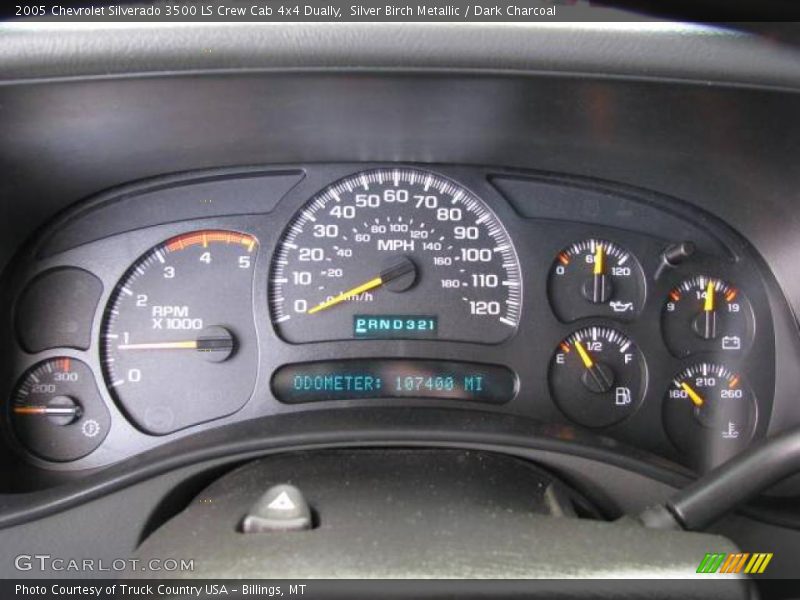 Silver Birch Metallic / Dark Charcoal 2005 Chevrolet Silverado 3500 LS Crew Cab 4x4 Dually