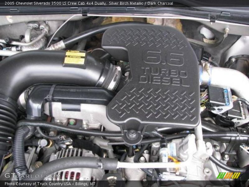 Silver Birch Metallic / Dark Charcoal 2005 Chevrolet Silverado 3500 LS Crew Cab 4x4 Dually