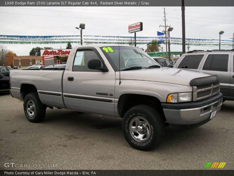 Radiant Silver Metallic / Gray 1998 Dodge Ram 1500 Laramie SLT Regular Cab 4x4