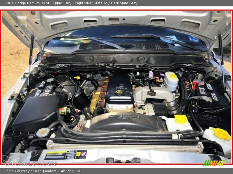 Bright Silver Metallic / Dark Slate Gray 2004 Dodge Ram 2500 SLT Quad Cab