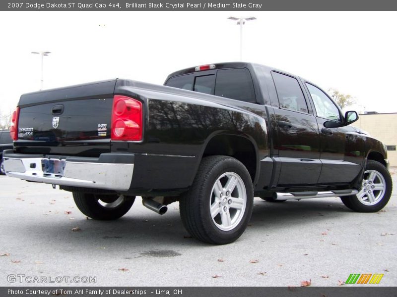 Brilliant Black Crystal Pearl / Medium Slate Gray 2007 Dodge Dakota ST Quad Cab 4x4