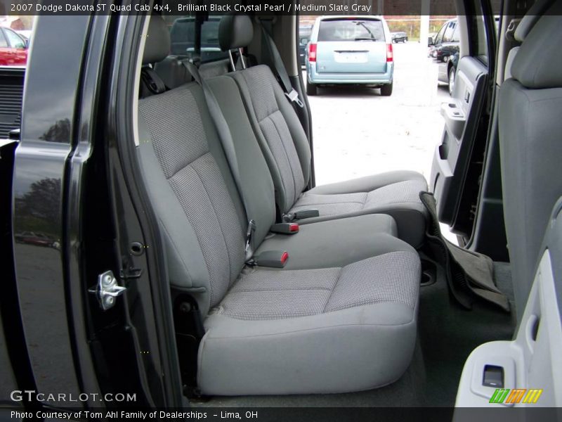 Brilliant Black Crystal Pearl / Medium Slate Gray 2007 Dodge Dakota ST Quad Cab 4x4