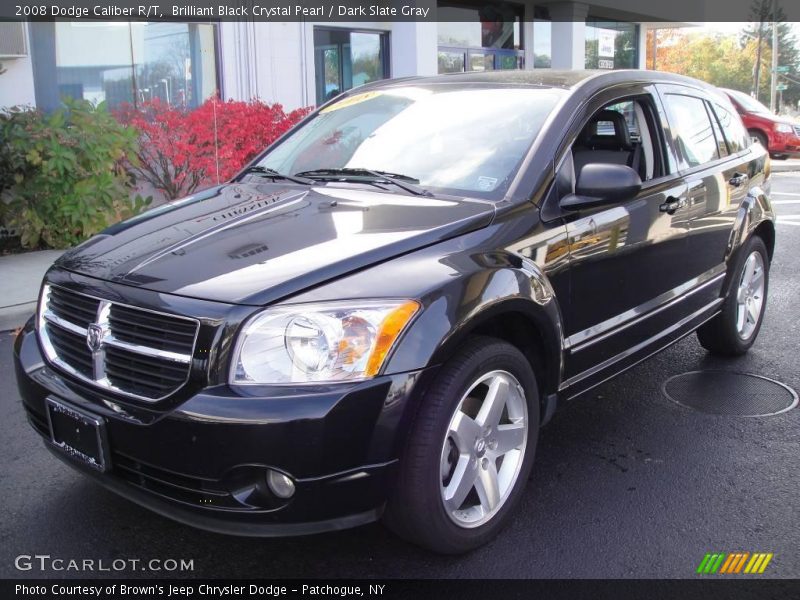 Brilliant Black Crystal Pearl / Dark Slate Gray 2008 Dodge Caliber R/T
