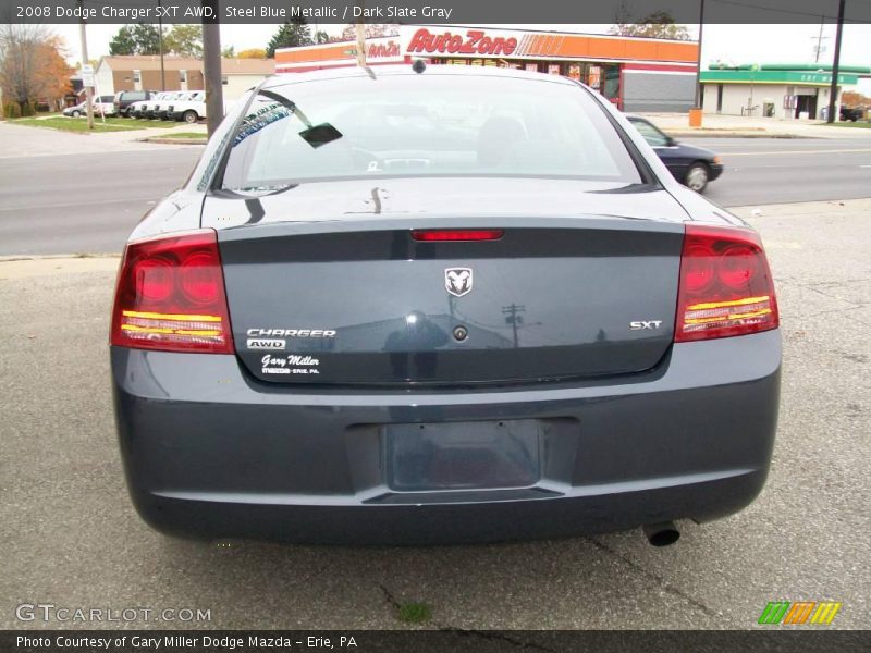 Steel Blue Metallic / Dark Slate Gray 2008 Dodge Charger SXT AWD