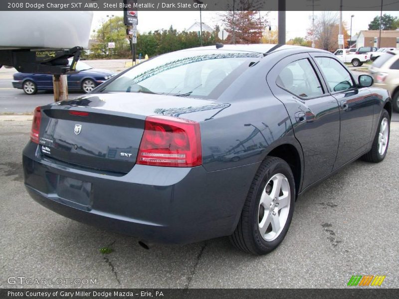 Steel Blue Metallic / Dark Slate Gray 2008 Dodge Charger SXT AWD