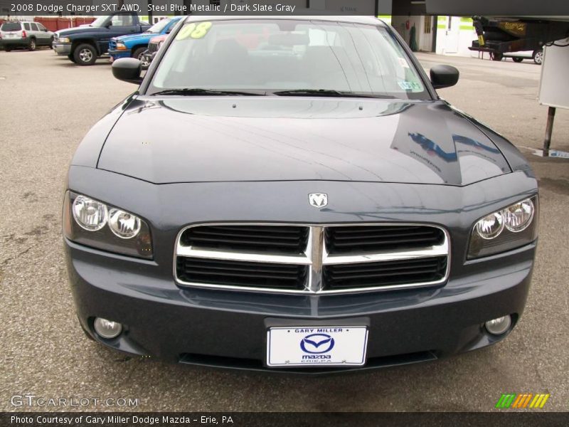 Steel Blue Metallic / Dark Slate Gray 2008 Dodge Charger SXT AWD