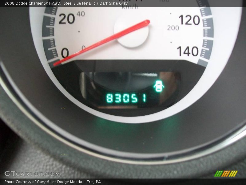 Steel Blue Metallic / Dark Slate Gray 2008 Dodge Charger SXT AWD
