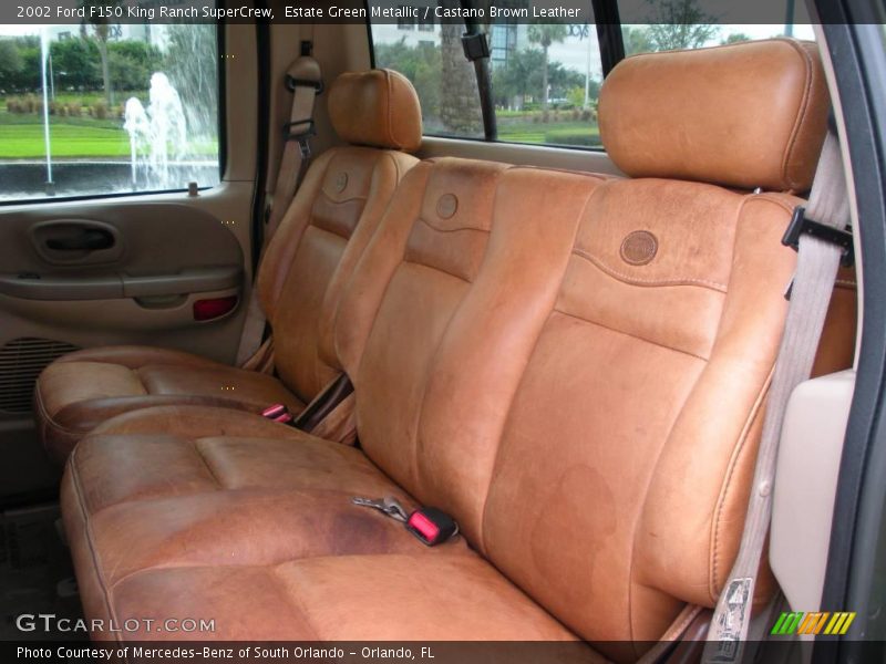 Estate Green Metallic / Castano Brown Leather 2002 Ford F150 King Ranch SuperCrew