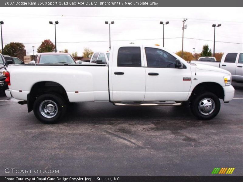 Bright White / Medium Slate Gray 2007 Dodge Ram 3500 Sport Quad Cab 4x4 Dually