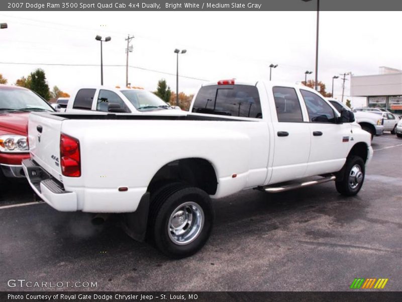 Bright White / Medium Slate Gray 2007 Dodge Ram 3500 Sport Quad Cab 4x4 Dually