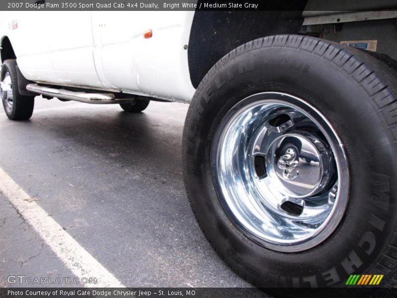 Bright White / Medium Slate Gray 2007 Dodge Ram 3500 Sport Quad Cab 4x4 Dually