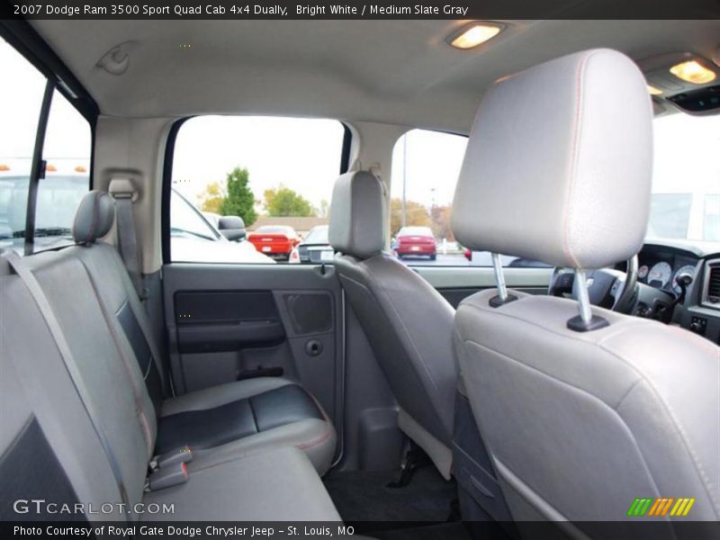 Bright White / Medium Slate Gray 2007 Dodge Ram 3500 Sport Quad Cab 4x4 Dually