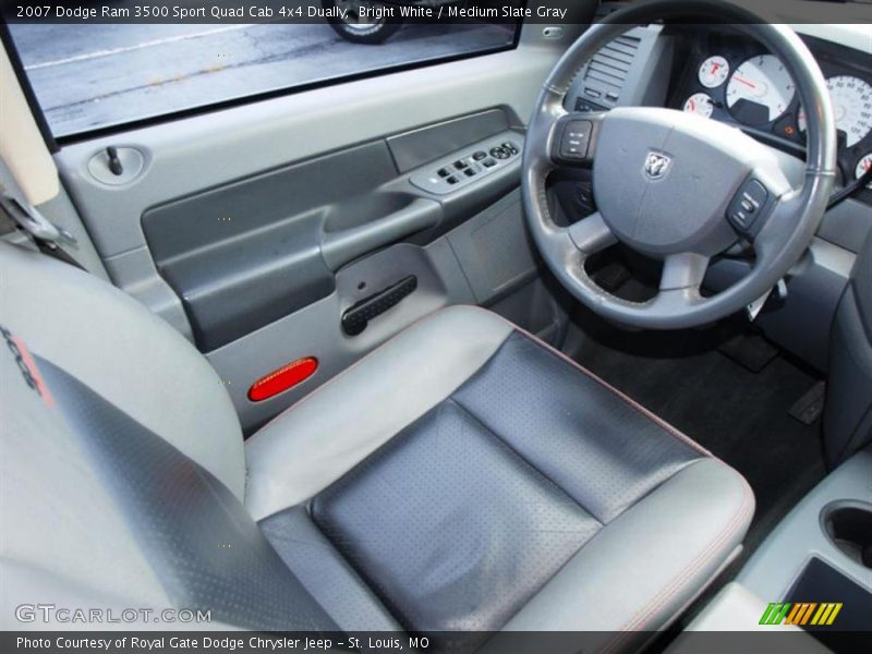 Bright White / Medium Slate Gray 2007 Dodge Ram 3500 Sport Quad Cab 4x4 Dually