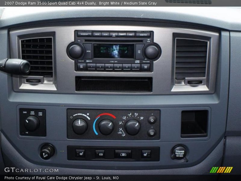 Bright White / Medium Slate Gray 2007 Dodge Ram 3500 Sport Quad Cab 4x4 Dually
