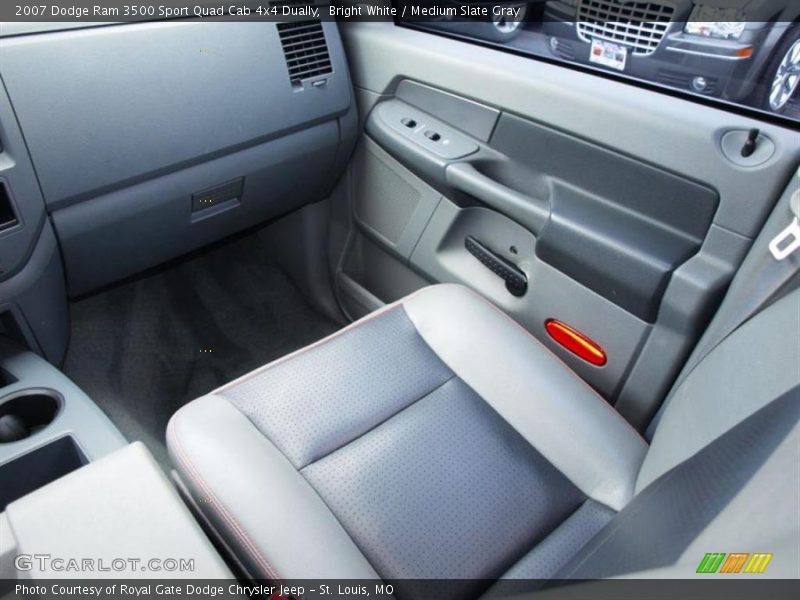 Bright White / Medium Slate Gray 2007 Dodge Ram 3500 Sport Quad Cab 4x4 Dually
