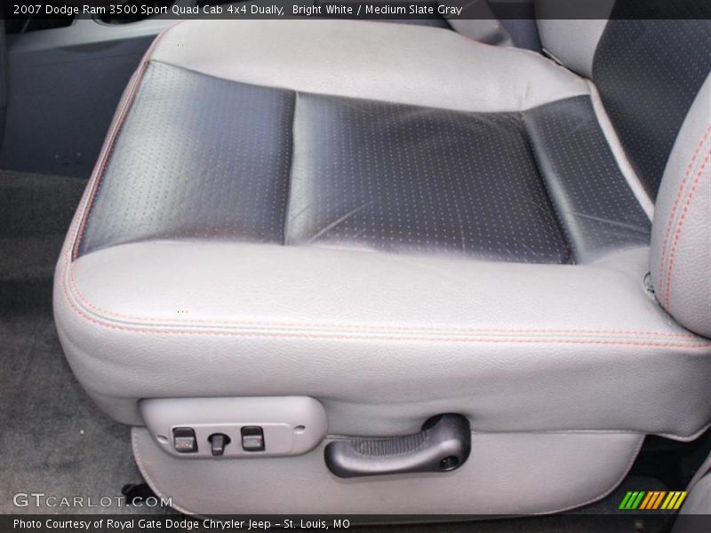 Bright White / Medium Slate Gray 2007 Dodge Ram 3500 Sport Quad Cab 4x4 Dually