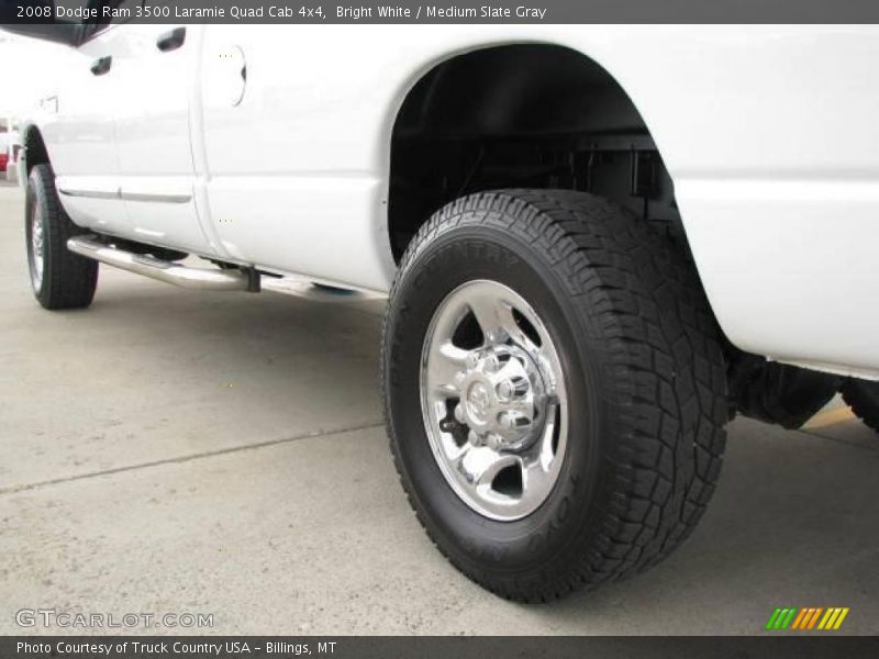 Bright White / Medium Slate Gray 2008 Dodge Ram 3500 Laramie Quad Cab 4x4