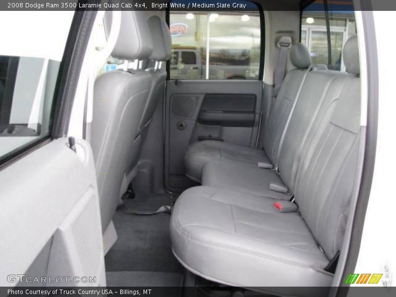 Bright White / Medium Slate Gray 2008 Dodge Ram 3500 Laramie Quad Cab 4x4