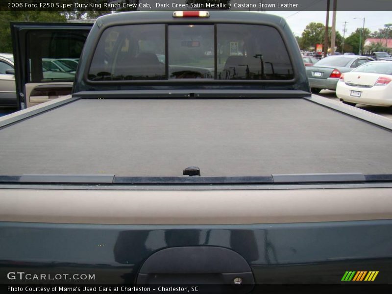 Dark Green Satin Metallic / Castano Brown Leather 2006 Ford F250 Super Duty King Ranch Crew Cab