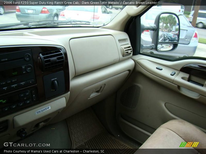 Dark Green Satin Metallic / Castano Brown Leather 2006 Ford F250 Super Duty King Ranch Crew Cab