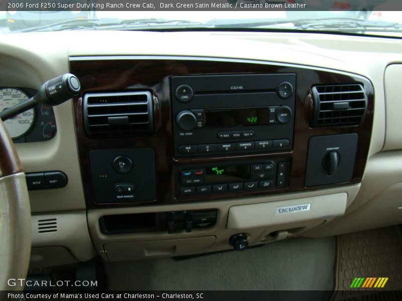 Dark Green Satin Metallic / Castano Brown Leather 2006 Ford F250 Super Duty King Ranch Crew Cab