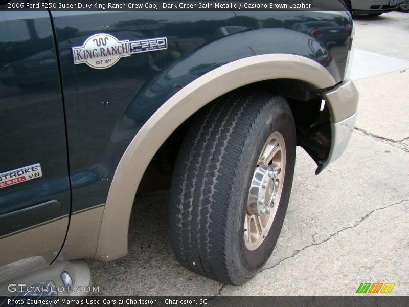 Dark Green Satin Metallic / Castano Brown Leather 2006 Ford F250 Super Duty King Ranch Crew Cab