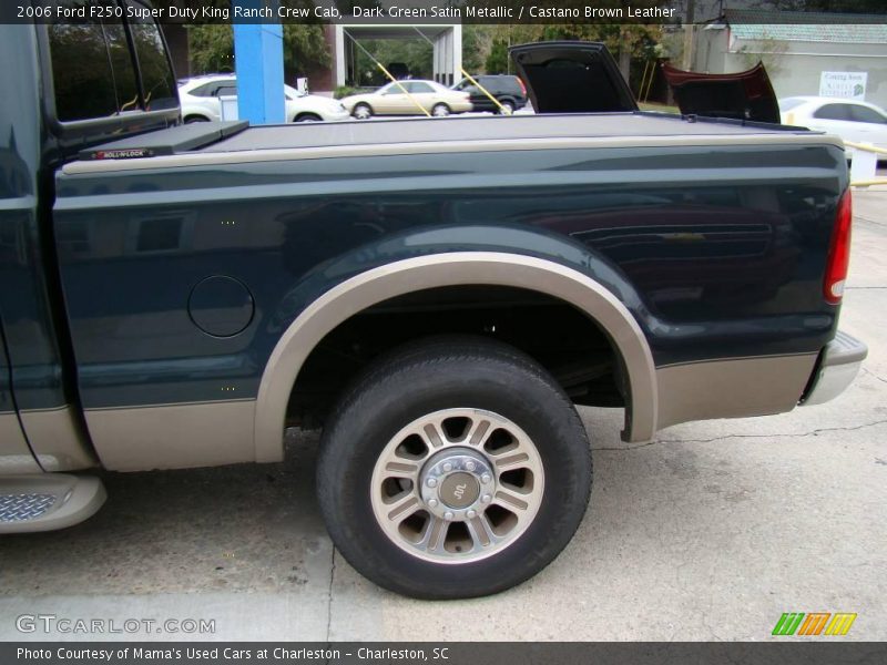 Dark Green Satin Metallic / Castano Brown Leather 2006 Ford F250 Super Duty King Ranch Crew Cab