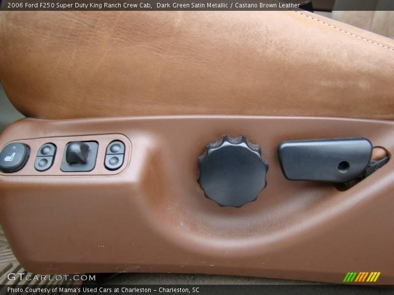 Dark Green Satin Metallic / Castano Brown Leather 2006 Ford F250 Super Duty King Ranch Crew Cab