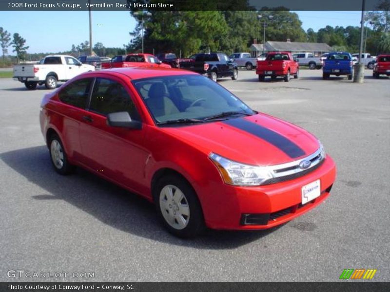 Vermillion Red / Medium Stone 2008 Ford Focus S Coupe