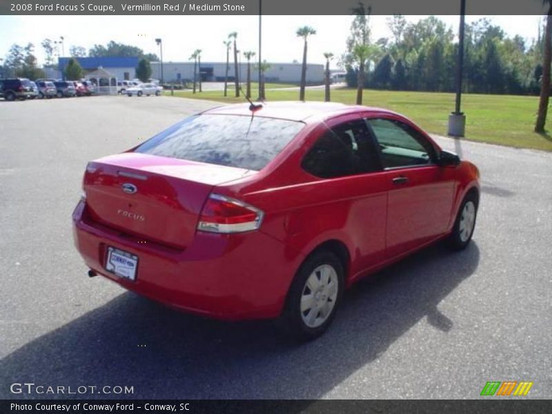 Vermillion Red / Medium Stone 2008 Ford Focus S Coupe