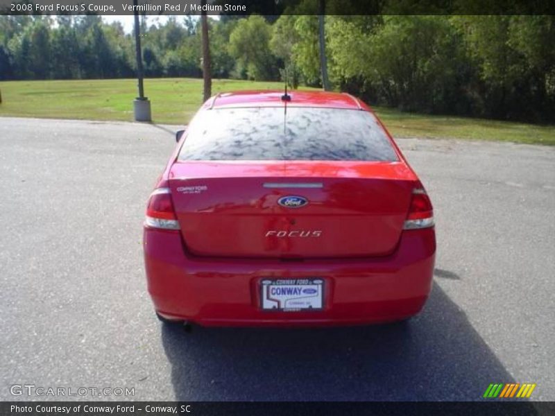 Vermillion Red / Medium Stone 2008 Ford Focus S Coupe