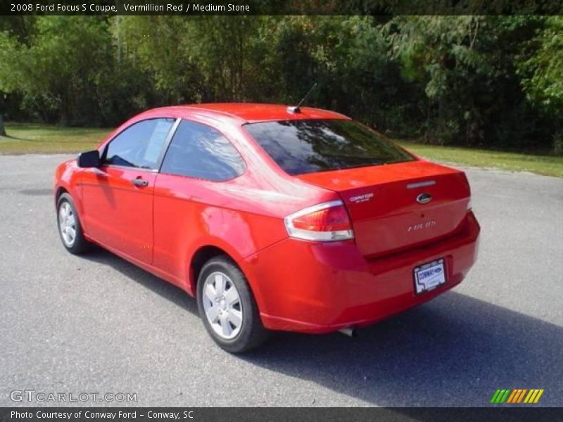 Vermillion Red / Medium Stone 2008 Ford Focus S Coupe