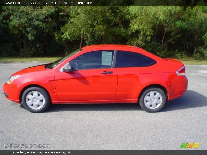Vermillion Red / Medium Stone 2008 Ford Focus S Coupe