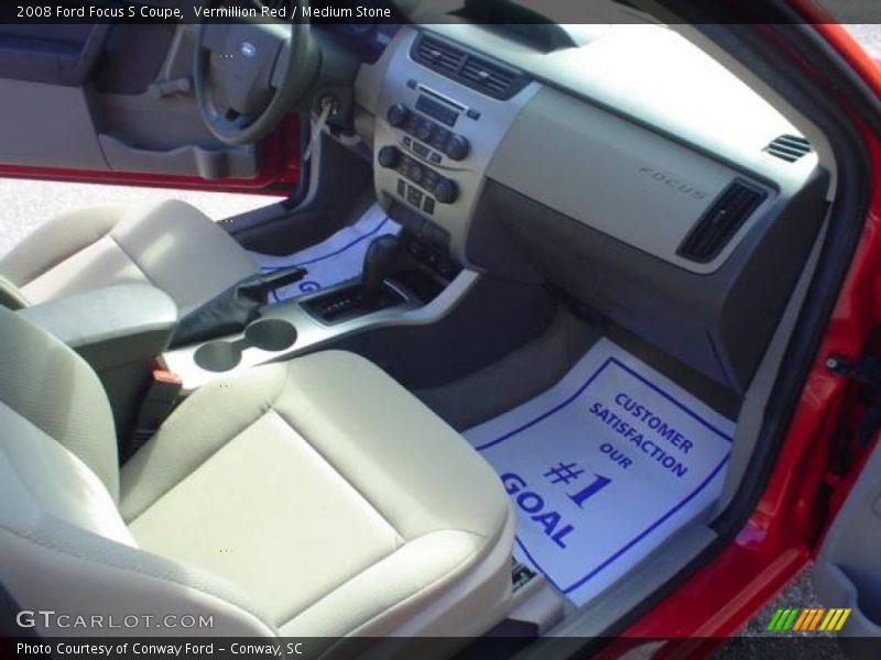 Vermillion Red / Medium Stone 2008 Ford Focus S Coupe
