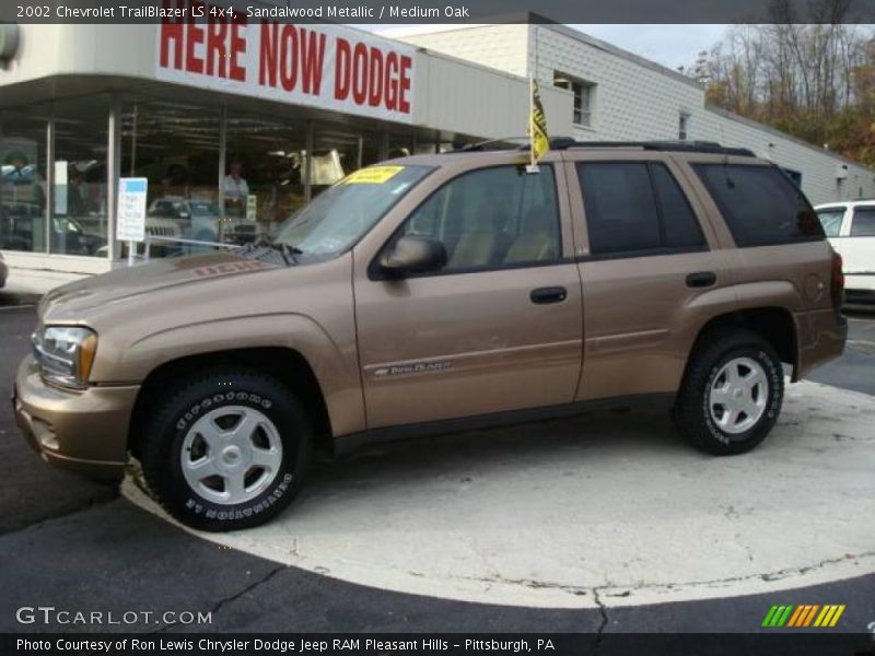 Sandalwood Metallic / Medium Oak 2002 Chevrolet TrailBlazer LS 4x4