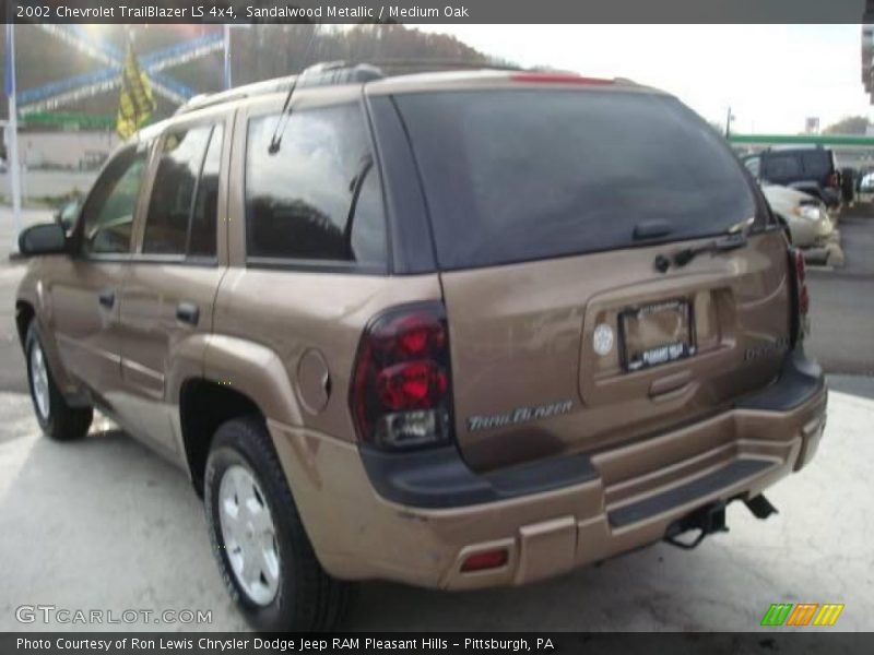 Sandalwood Metallic / Medium Oak 2002 Chevrolet TrailBlazer LS 4x4