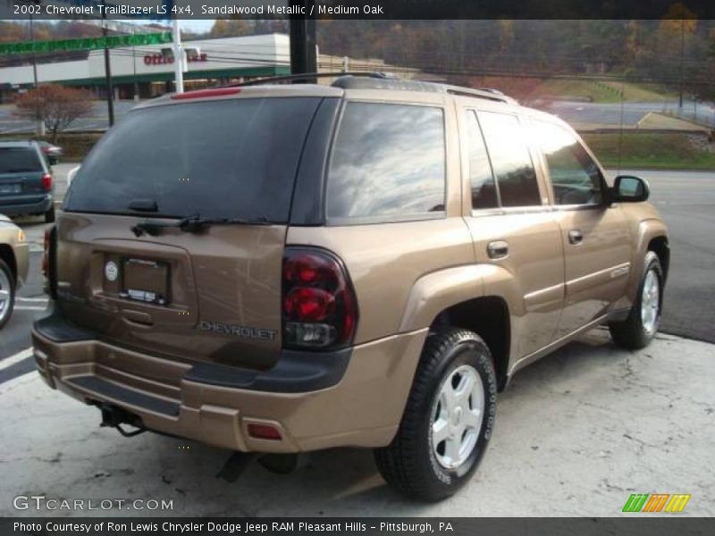 Sandalwood Metallic / Medium Oak 2002 Chevrolet TrailBlazer LS 4x4
