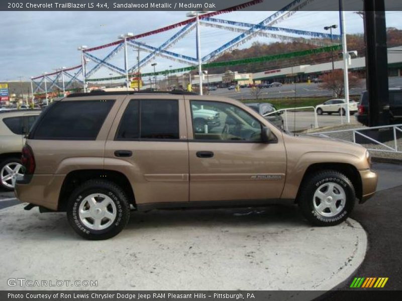 Sandalwood Metallic / Medium Oak 2002 Chevrolet TrailBlazer LS 4x4