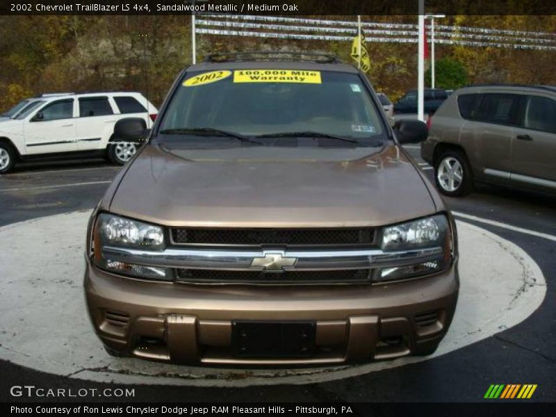Sandalwood Metallic / Medium Oak 2002 Chevrolet TrailBlazer LS 4x4