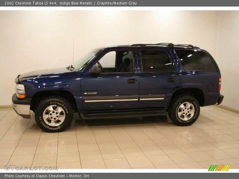 Indigo Blue Metallic / Graphite/Medium Gray 2002 Chevrolet Tahoe LS 4x4