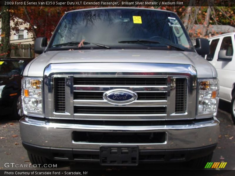 Brilliant Silver Metallic / Medium Flint 2009 Ford E Series Van E350 Super Duty XLT Extended Passenger